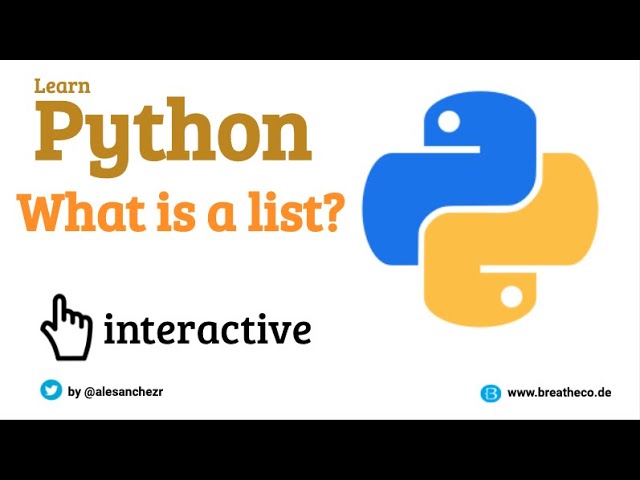 01.1 What is a python list - Python List Exercises Tutorial Interactive