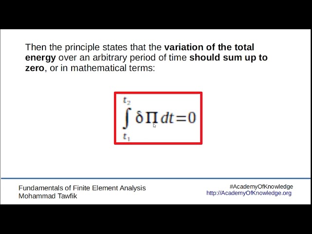 FEM-Hamilton's Principle: 02 Hamilton's Principle