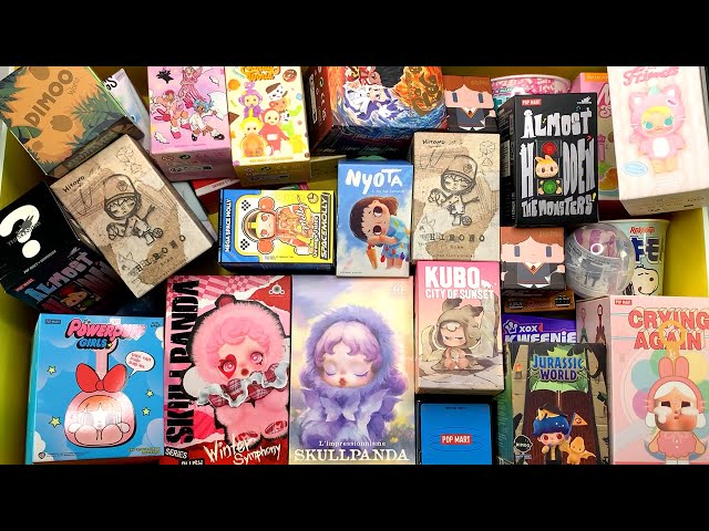 70 minutes of Popmart mystery bags ASMR NO TALKING Relaxing Unboxing Sounds