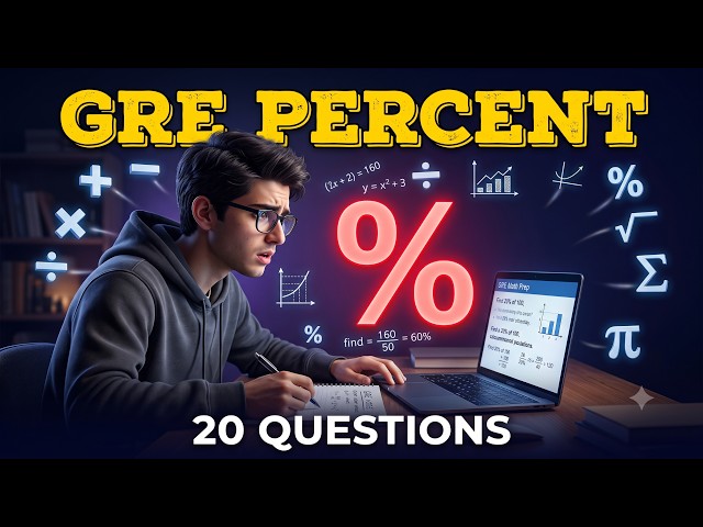 GRE Percent Questions: 20 Official-Level Practice Problems (Is/Of, Increase/Decrease, Successive)