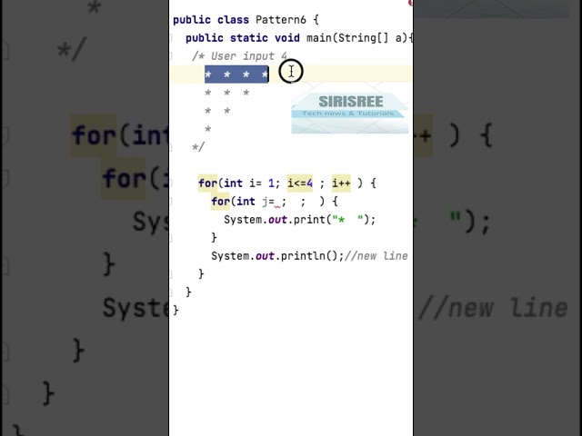 PATTERN 6 | Solving PATTERN PROGRAMS IN JAVA | JAVA