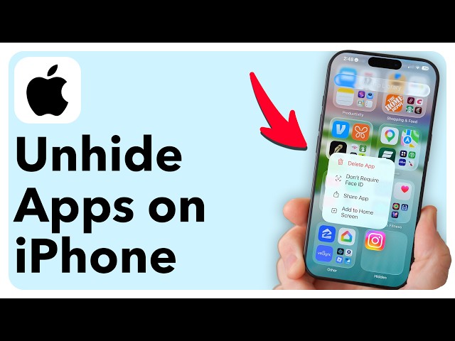 Unhide Apps On Your iPhone