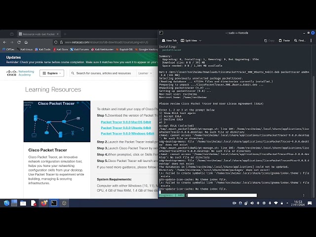 How to install Cisco packet tracer on Kali Linux 