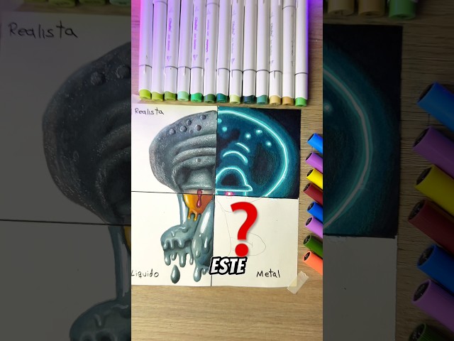 I drew Squidward but in 4 STYLES 😱 #drawings #drawing #art