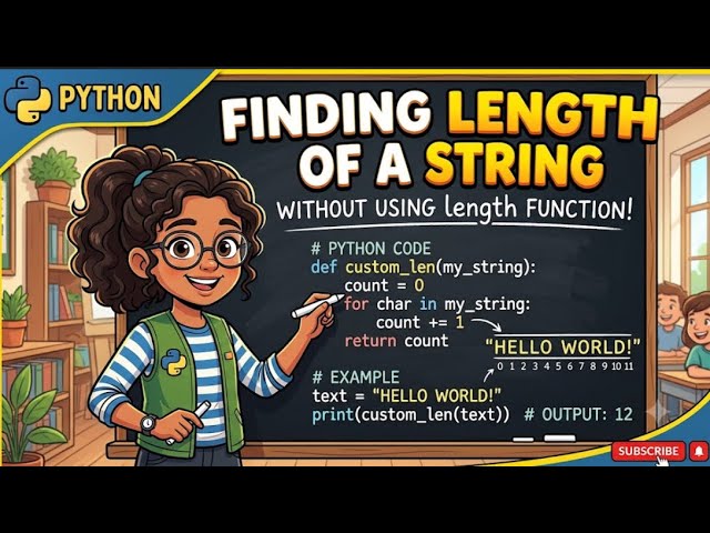 How to Find String Length WITHOUT using len() in Python! 🐍🔥 (Tamil Explanation)