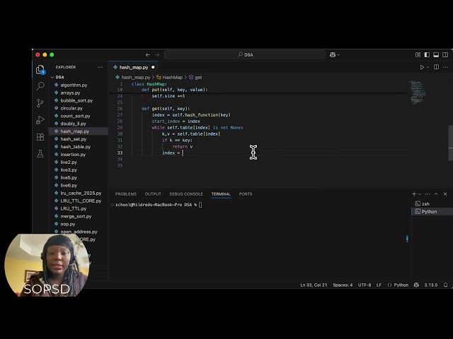 Week 8 - Lesson 4 : Hash Map Implementation in Python