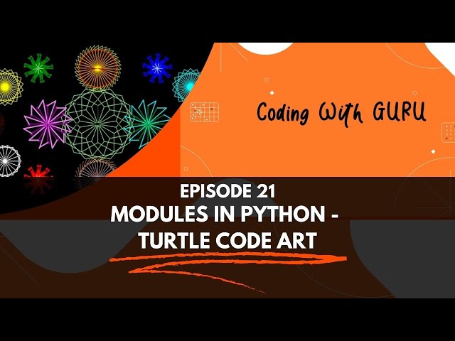 Modules in PyCharm - Python Turtle Code Art - Ep 21