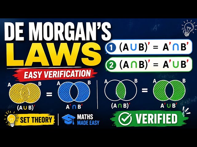 Can You Solve? | Verification of "De Morgan's Law " #maths #education #viralvideo #mathskills 