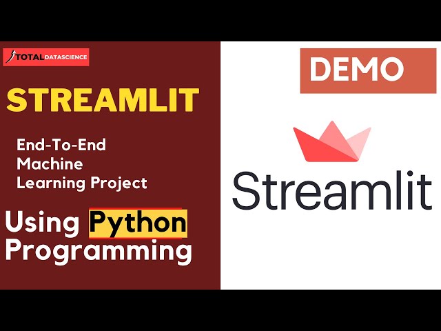 (DEMO)Introduction to STREAMLIT for beginners-Building  Machine Learning App