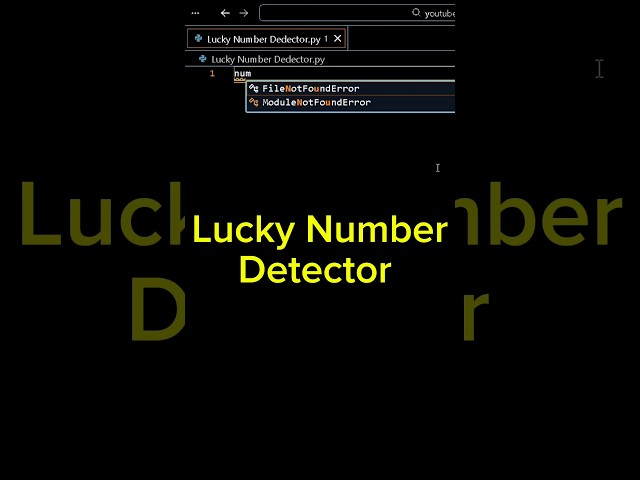 Day 9/100 🔥 Python Lucky Number Detector | Mini Project #shorts #shortsfeed