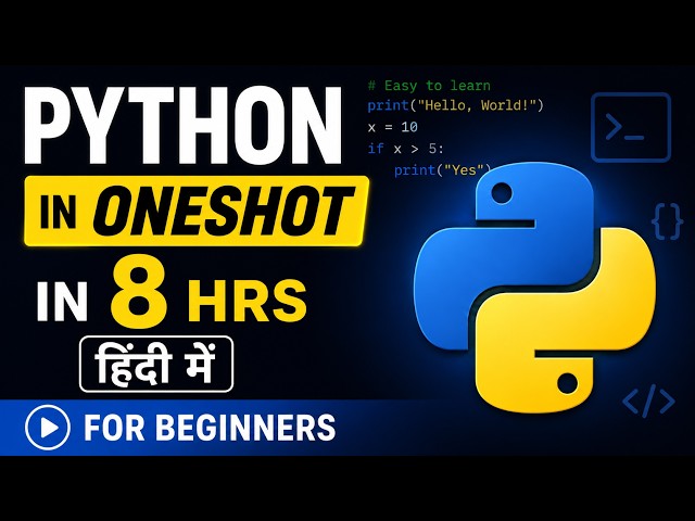 Python Full Course in Hindi 🔥 | Learn Python in 8 Hours | One Shot for Beginners | TechSpirit