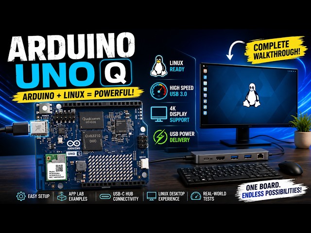 Arduino UNO Q: Full Setup, App Lab, Linux Desktop & Hands-On Testing