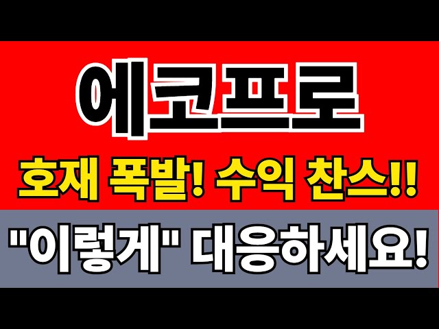 에코프로 주가전망 긴급뉴스! 2차전지 양극제 공급망 재편되면 이 종목만 반등 가능할까? 분석