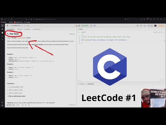 Solving LeetCode problems in C | #1 Two Sum