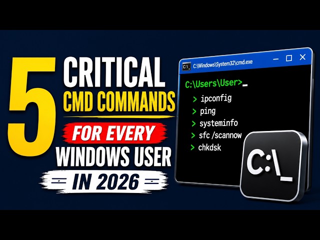 5 Critical CMD Commands for Every Windows User in 2026