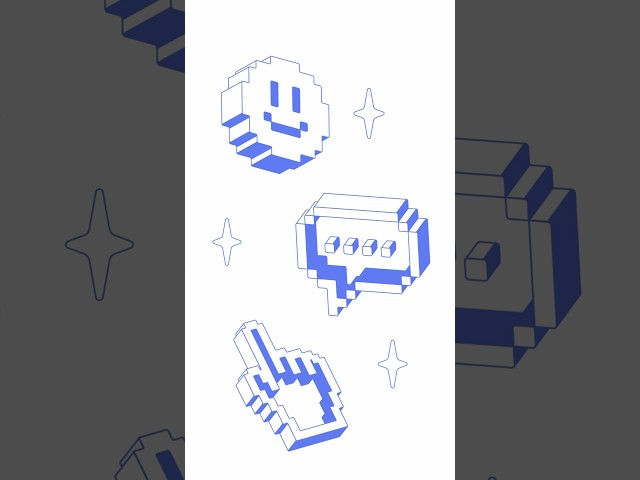 Pixel 3D icons in illustrator #illustratortips #illustrator #tips #tutorial #3D #icon #vector