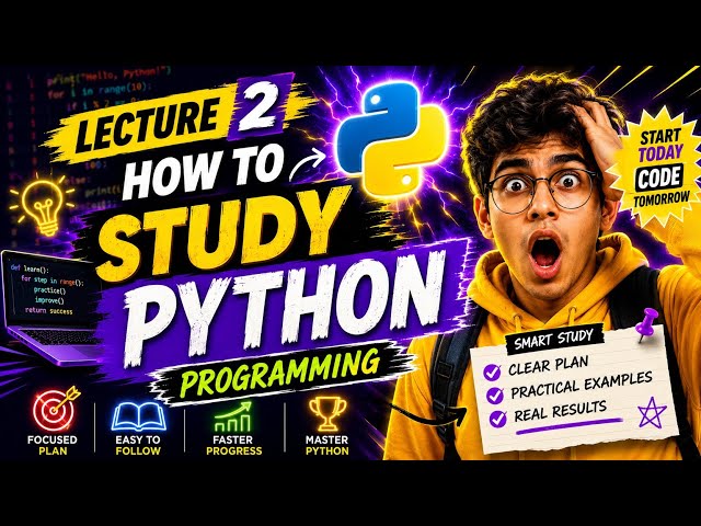 How to Study Python Programming Language in 2026 🚀 | Complete Beginner Guide | Lecture 2
