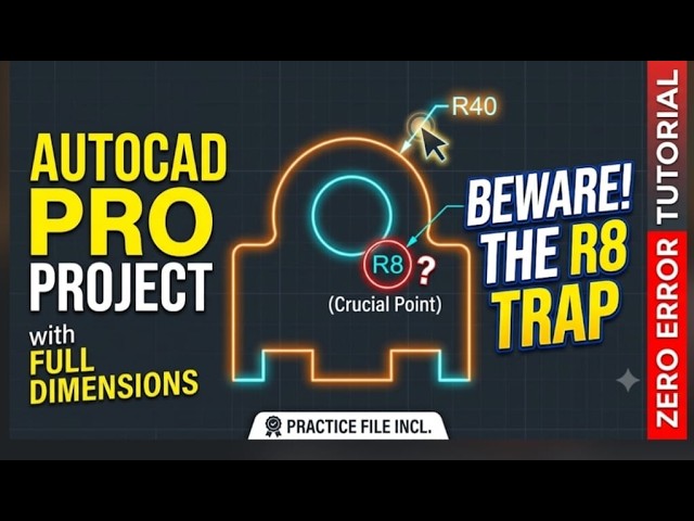 Mechanical Bracket Drafting in AutoCAD | CAD with Hemu