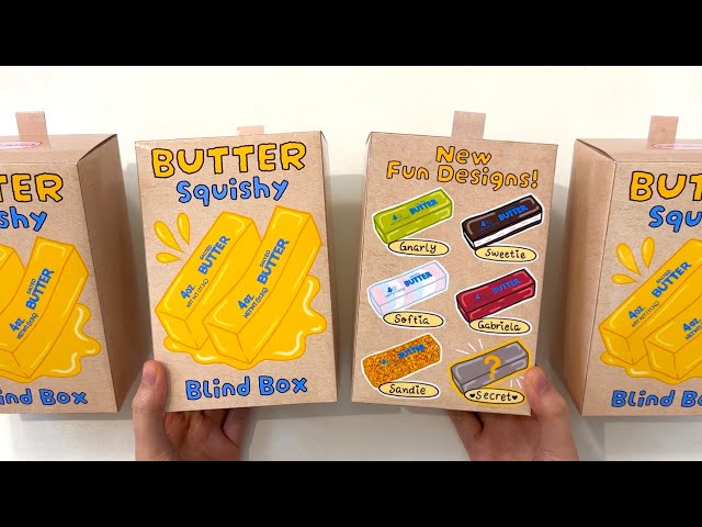 [🧈paper diy🧈] BUTTER SQUISHY DIY BLIND BOX unboxing! | asmr