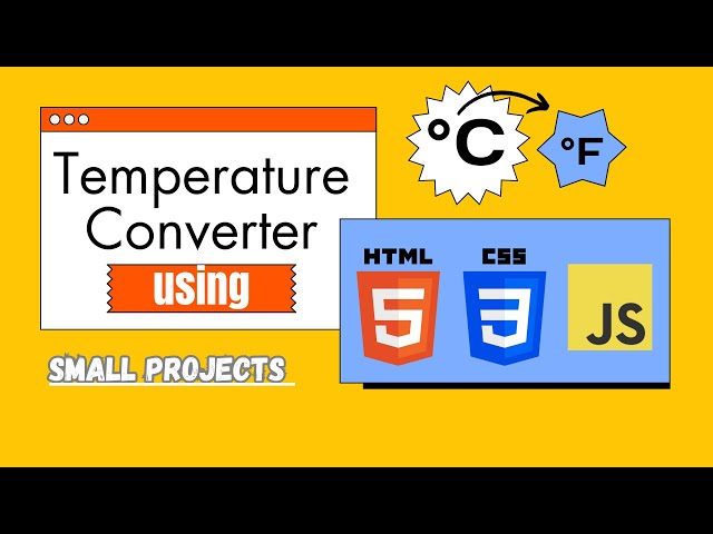 Create a Temperature Converter 🌡️ | HTML, CSS & JavaScript Mini Project for Beginners!