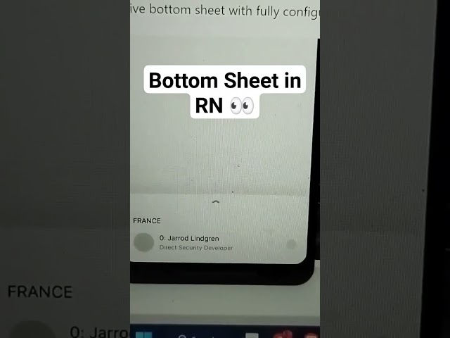 Bottom Sheet #webdevelopment  #reactnative