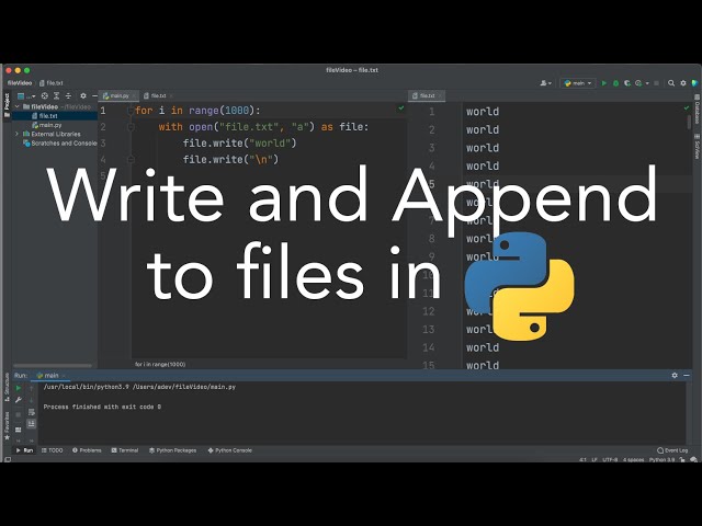 Writing To and Appending To Files in Python!
