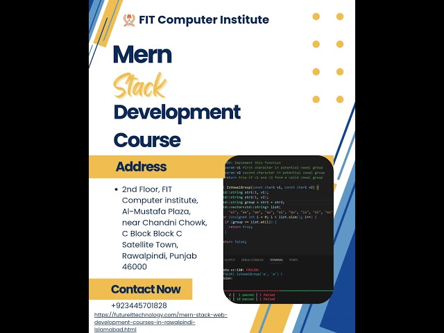 Mern Stack Development Course In Rawalpindi And Islamabad