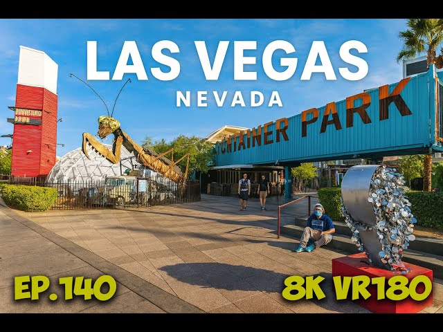 Ep.140 Las Vegas Nevada – Fremont Street From Canopy to Container Park 8K VR180 3D Travel