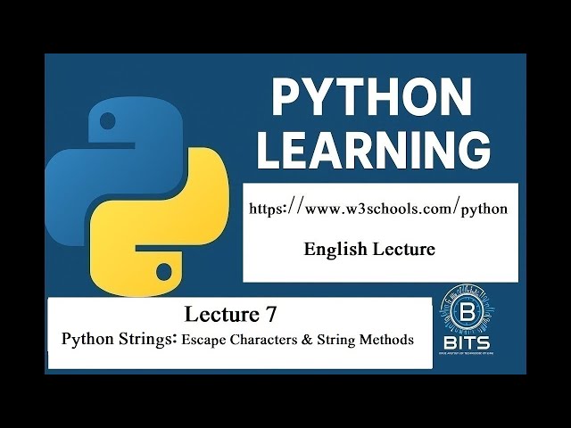 Python Learning in English | W3Schools.com Python Full Course | Programming Class in English
