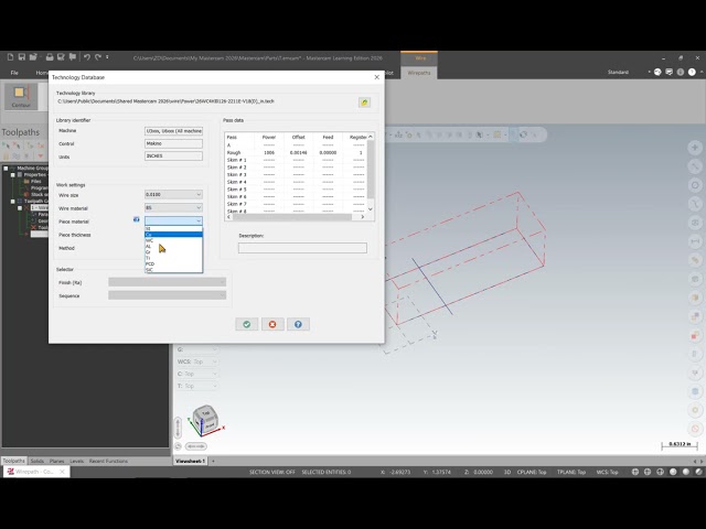 Simplest Mastercam Wire EDM Tutorial: Basic Cut-Off | Makino UX3 – Part 1