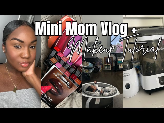 Mini New Mom Vlog | 10K Steps, Makeup Tutorial & Danessa Myricks Lips Swatches