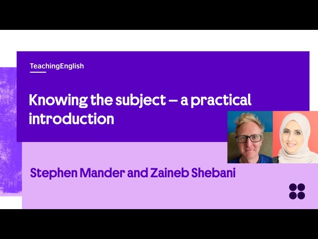 Knowing the subject - a practical introduction