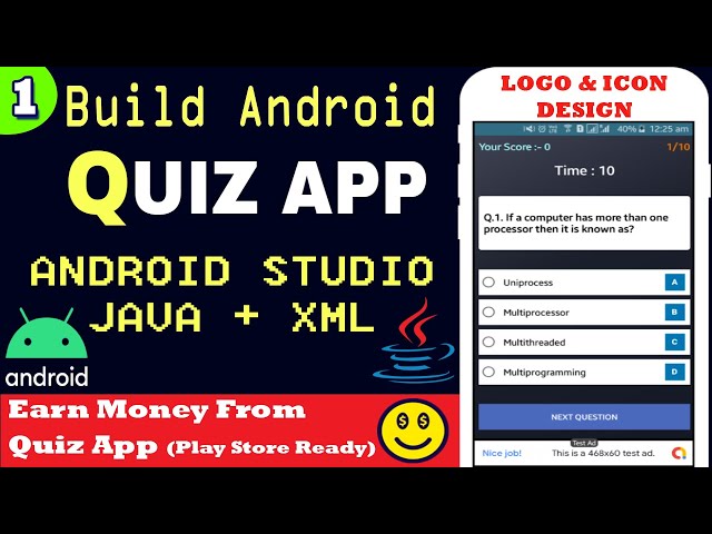 Quiz App Android Studio | Android Quiz App Tutorial (Part-1)