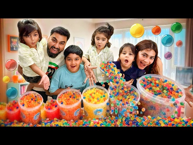 Filling Jars with Orbeez Ball
