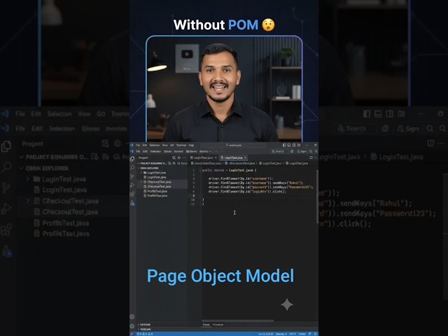 Page Object model | Design Pattern. #shorts #selenium #automationtesting #java #designpattern#foryou