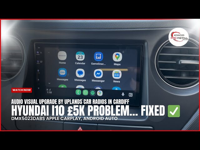 £5,000 Replacement? No Thanks! Hyundai i10 Gets ANdroid Auto, CarPlay Instead KENWOOD DMX5023DABS