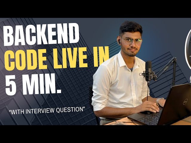 Code live || Backend live in 5 Min #reels #shorts #coding