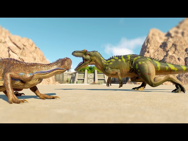 ALL MEDIUM CARNIVORE DINOSAURS BATTLE ROYALE - Jurassic World Evolution 2