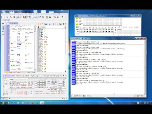 LCD INTERFACING IN MCU 8051 IDE