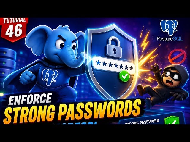 Tutorial 46-How to Enforce Strong passwords In Postgresql
