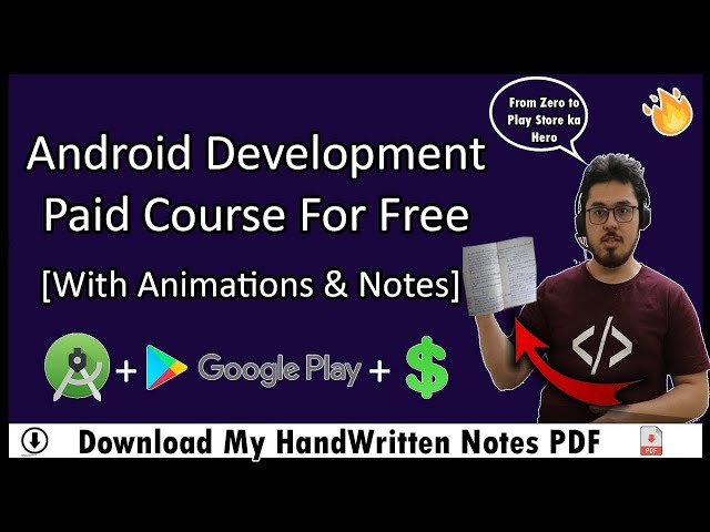 Android Development Tutorial For Beginners In Hindi With Notes 🔥