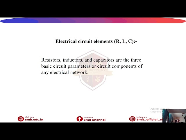 BASIC ELECTRICAL AND ELECTRONIC ENGINEERING_EE25C01_UNIT 1_PART 1 @SMIT_OFFICIAL_CHENNAI