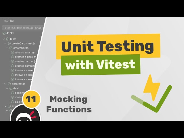 Unit Testing (Vitest) Tutorial #11 - Mock Functions