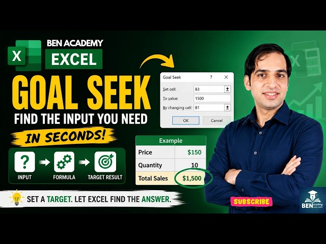Excel Goal Seek: The Simpler Version of Solver for Simple Problems