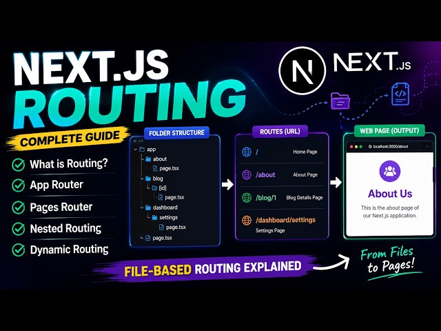 Next.js Routing Explained | App Router, Pages Router, Dynamic & Nested Routes in Hindi