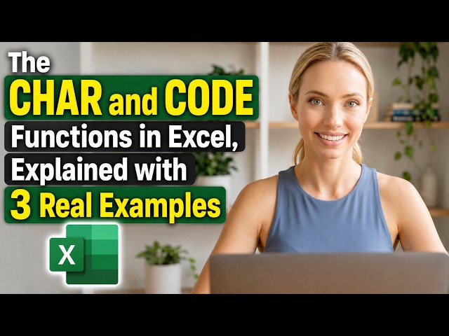 The CHAR and CODE Functions in Excel, Explained with 3 Real Examples