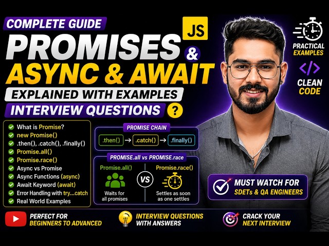 Promises & Async/Await in JavaScript | Promise.all, Promise.race + Interview Questions | part 13