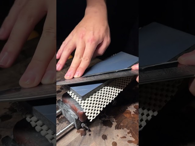 Sharpness test on ping pong ball #fyp #knife #satisfying #knifesharpening #kitchenhacks  #challenge