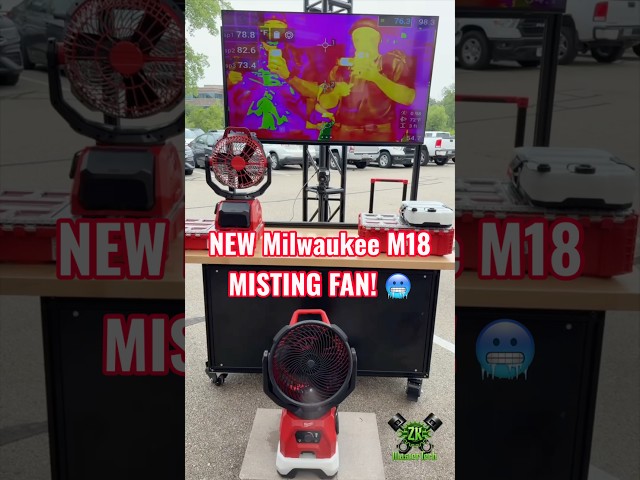 Stay cool with the new Milwaukee M18 Misting Fan! #milwaukeepipeline #milwaukeetools
