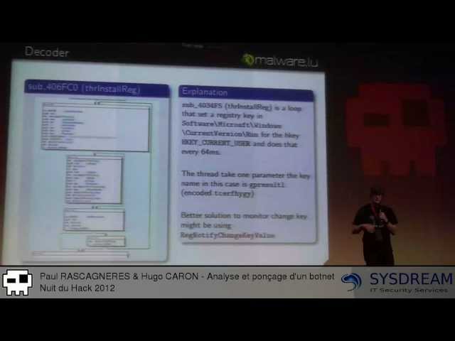 Paul RASCAGNERES & Hugo CARON - Analyse et ponçage d'un botnet [FR]